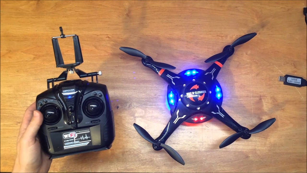 DBPower - Hawkeye II -  Setup and Tutorial Demo - 2nd Gen Black UFO Drone