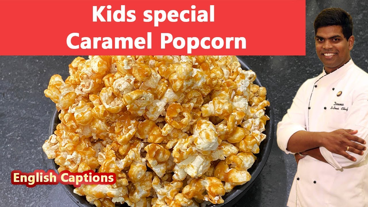 Caramel Popcorn Recipe in Tamil  | #popcorn | #snacks_recipe | CDK#163 | Chef Deena's Kitchen