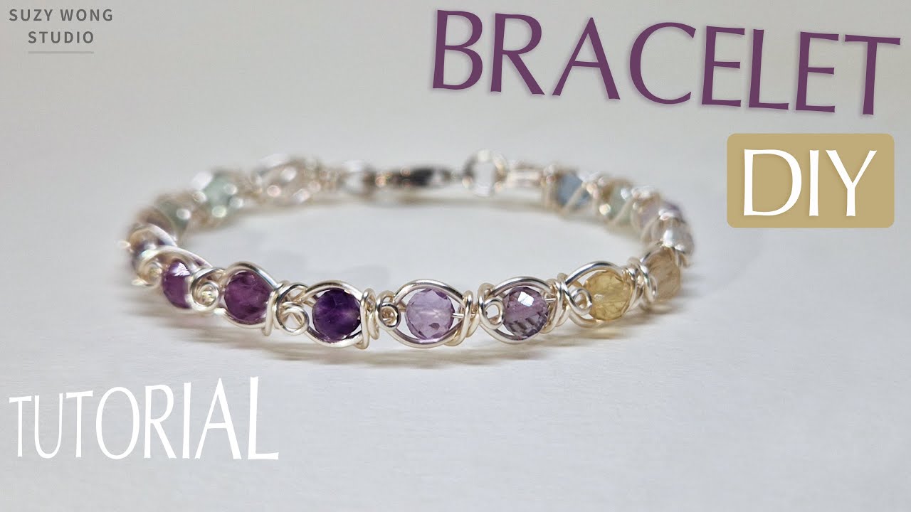 Beaded Wrap Wrap Bracelet Tutorial| Fluorite Beads Bracelet| DIY Bangle| DIY Jewelry| How to make