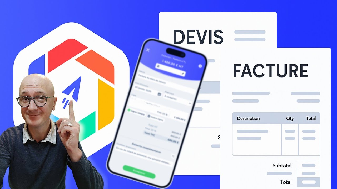 DEMO Application DEVIS et FACTURES professionnelles - smartphone téléphone avec Tiime Invoice #vtc