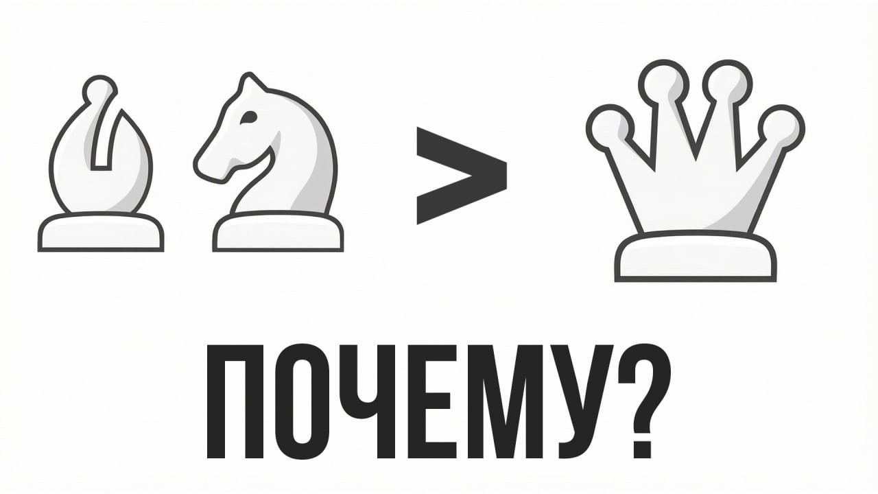 Как Две Фигуры Выигрывают Ферзя?