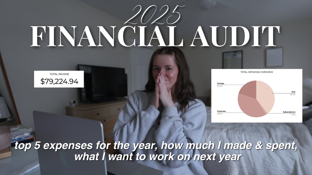 2025 Financial Audit 💸 top 5 expenses, how much I made & spent in a year | a gentle approach