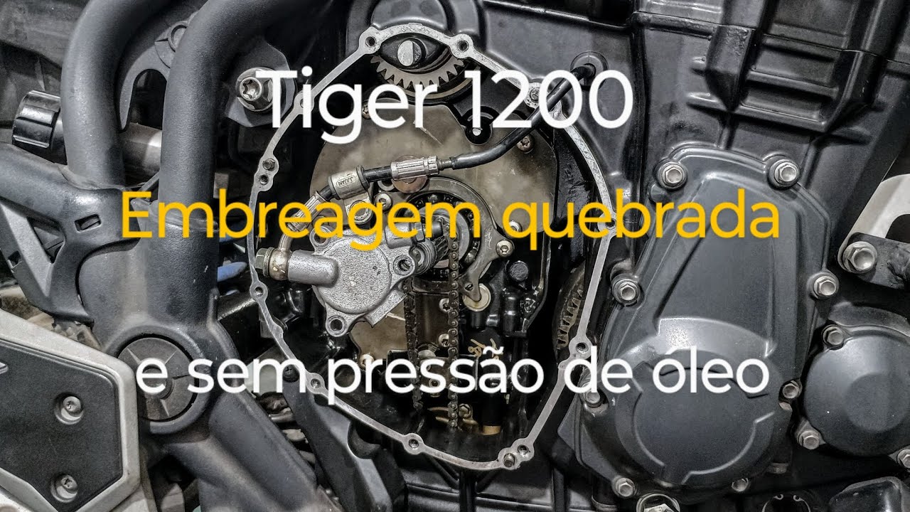Tiger 1200 descobrimos o problema da luz de pressão de óleo, e problema na embreagem