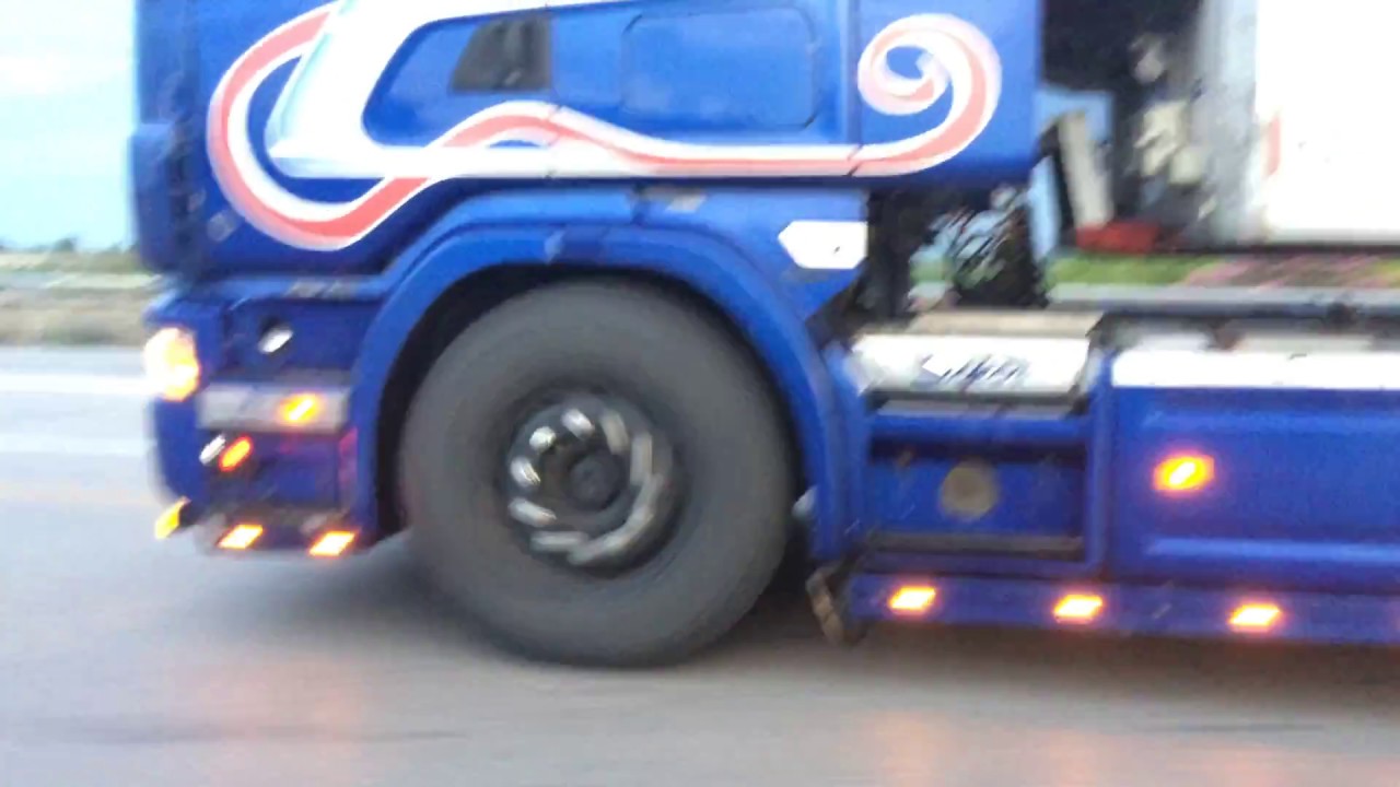 Scania V8 4 Series Open Pipe Sound Greece