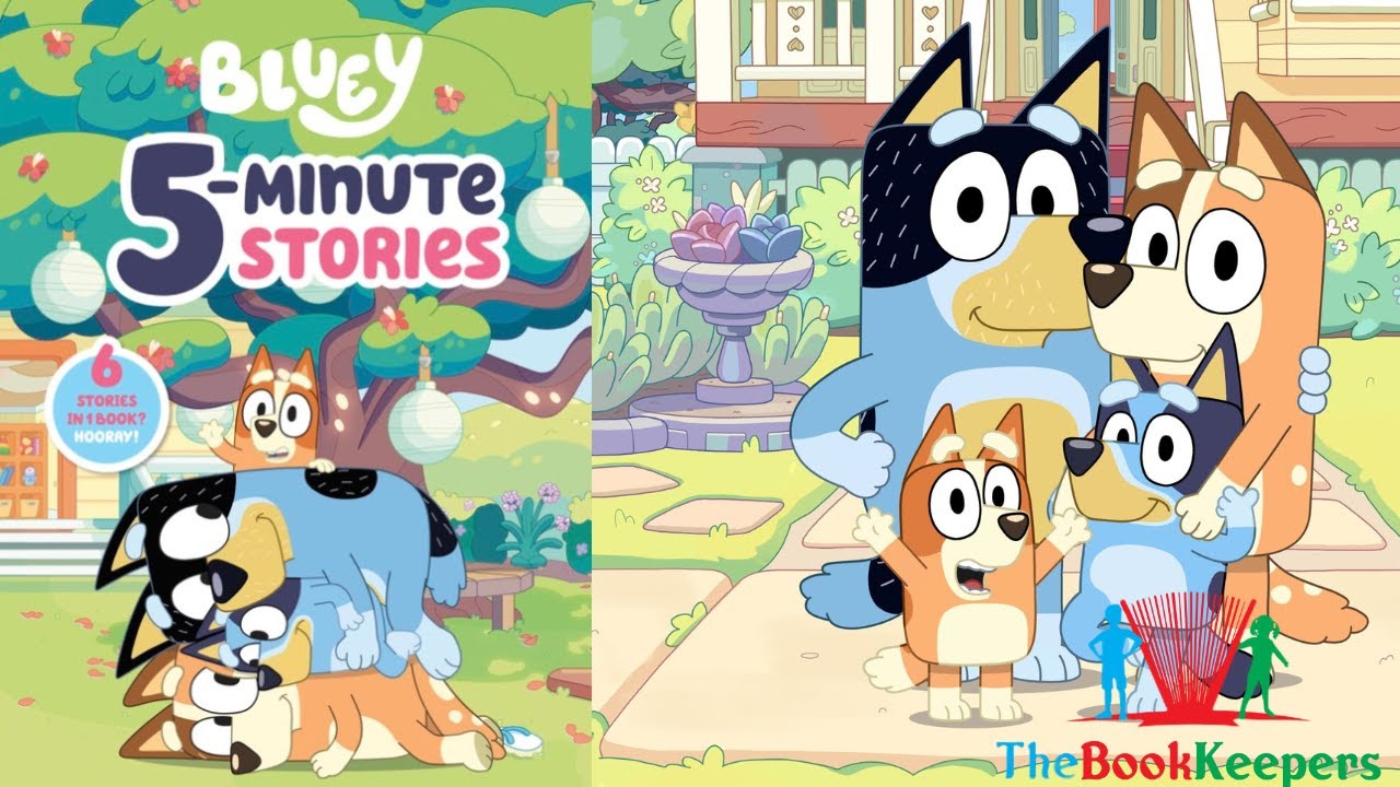 🏡👨‍👩‍👧‍👦 Kids Book Read Aloud: Bluey 5-Minute Stories: 6 Stories in 1 Book? Hooray!
