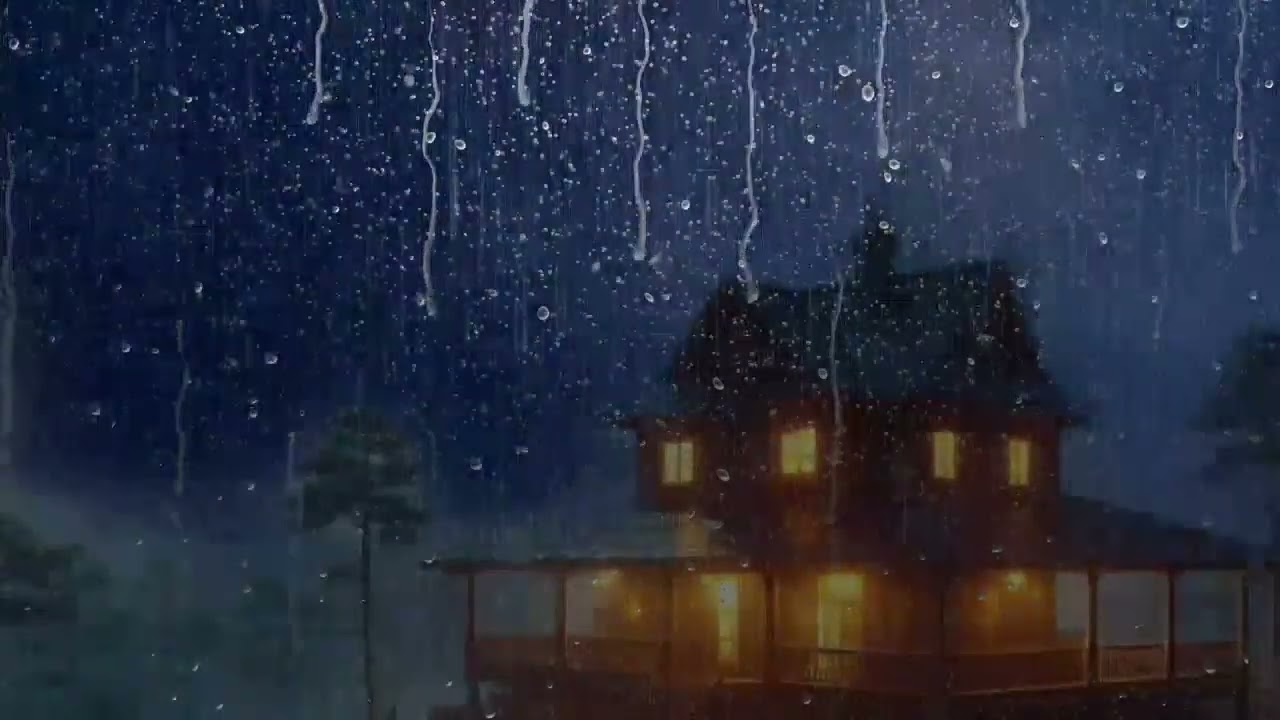 Cure Sleep Difficulties with the Souns of Heavy Rain and Powerful Thunder on Metal Roof