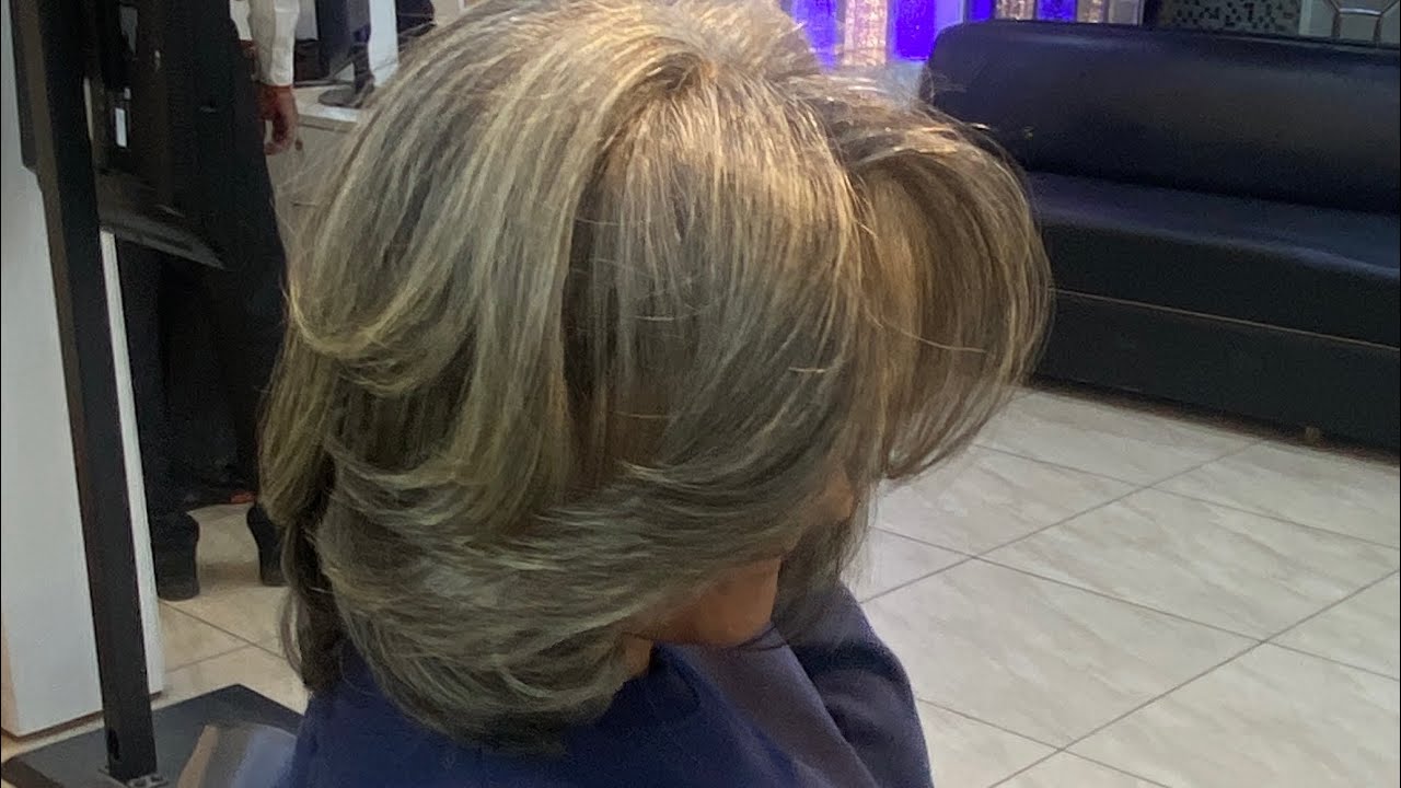 How To Manage Grey Hair Beautifully in Layers Haircut 