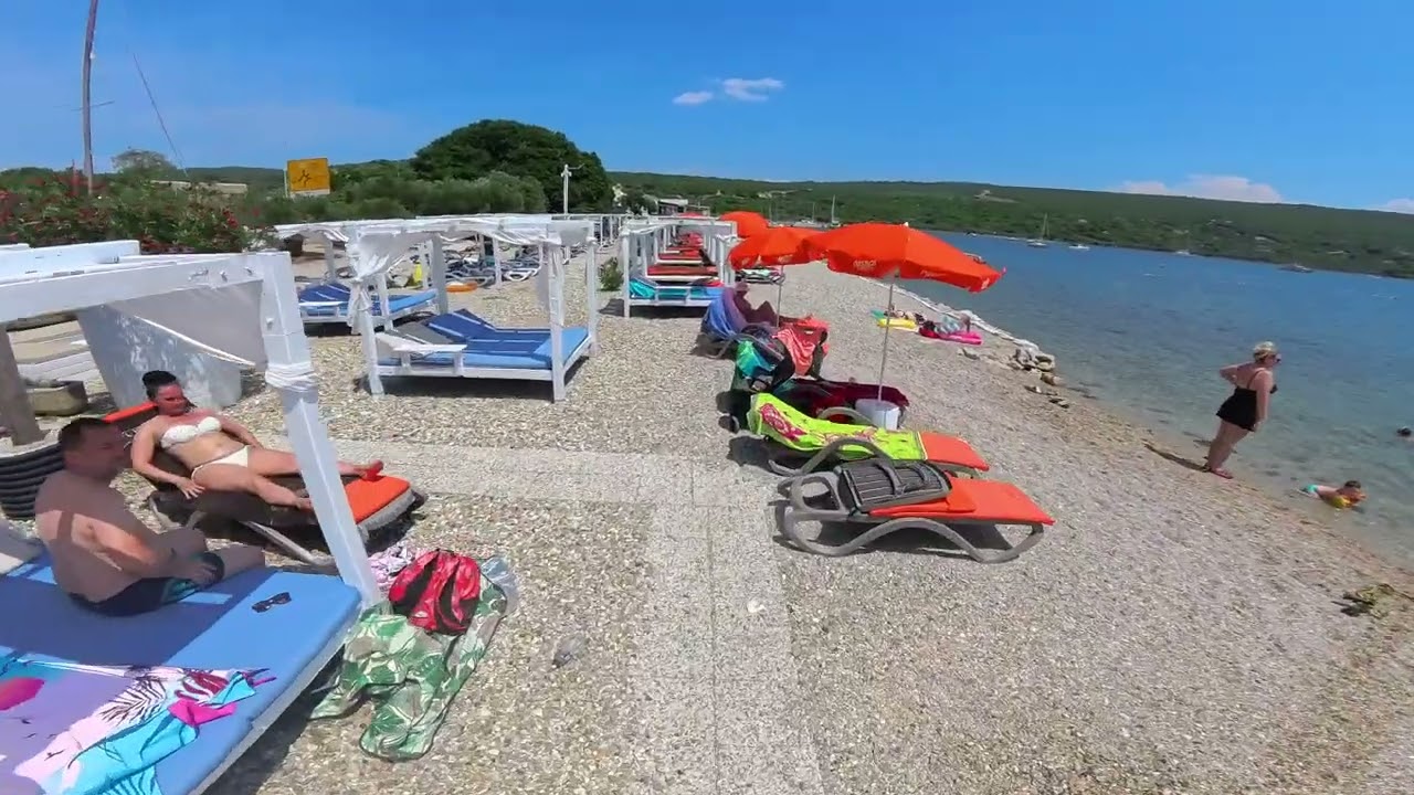 PUNAT KRK CROATIA 4K WALKING TOUR BEACH