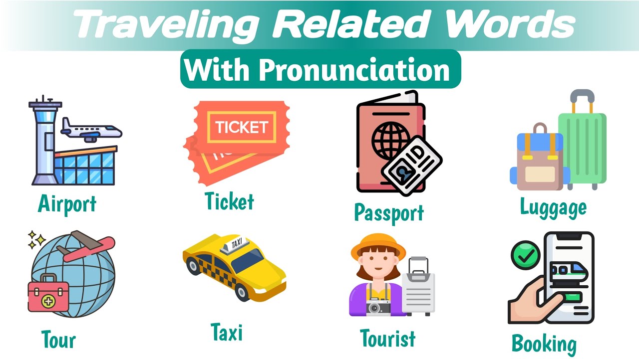 Traveling Related Words With Pronunciation & Emages