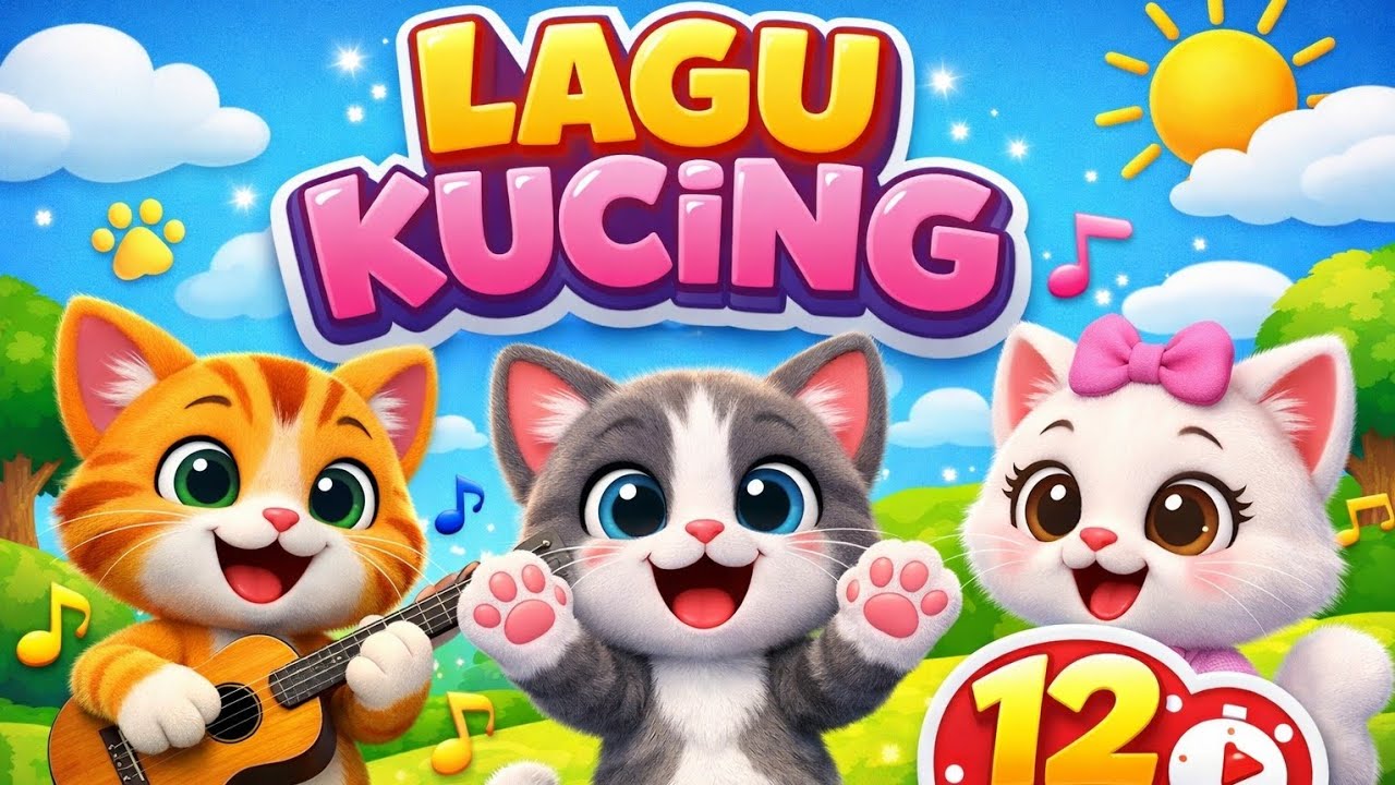 KOMPILASI LAGU KUCING LUCU 🐱 | LAGU ANAK INDONESIA 12 MENIT | BERNYANYI & BELAJAR