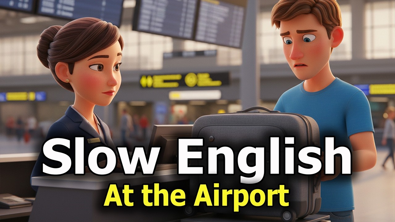 Slow English Listening 🎧 At the Airport 📚 Best Learn English by Listening for Beginners 2026🕒🧠