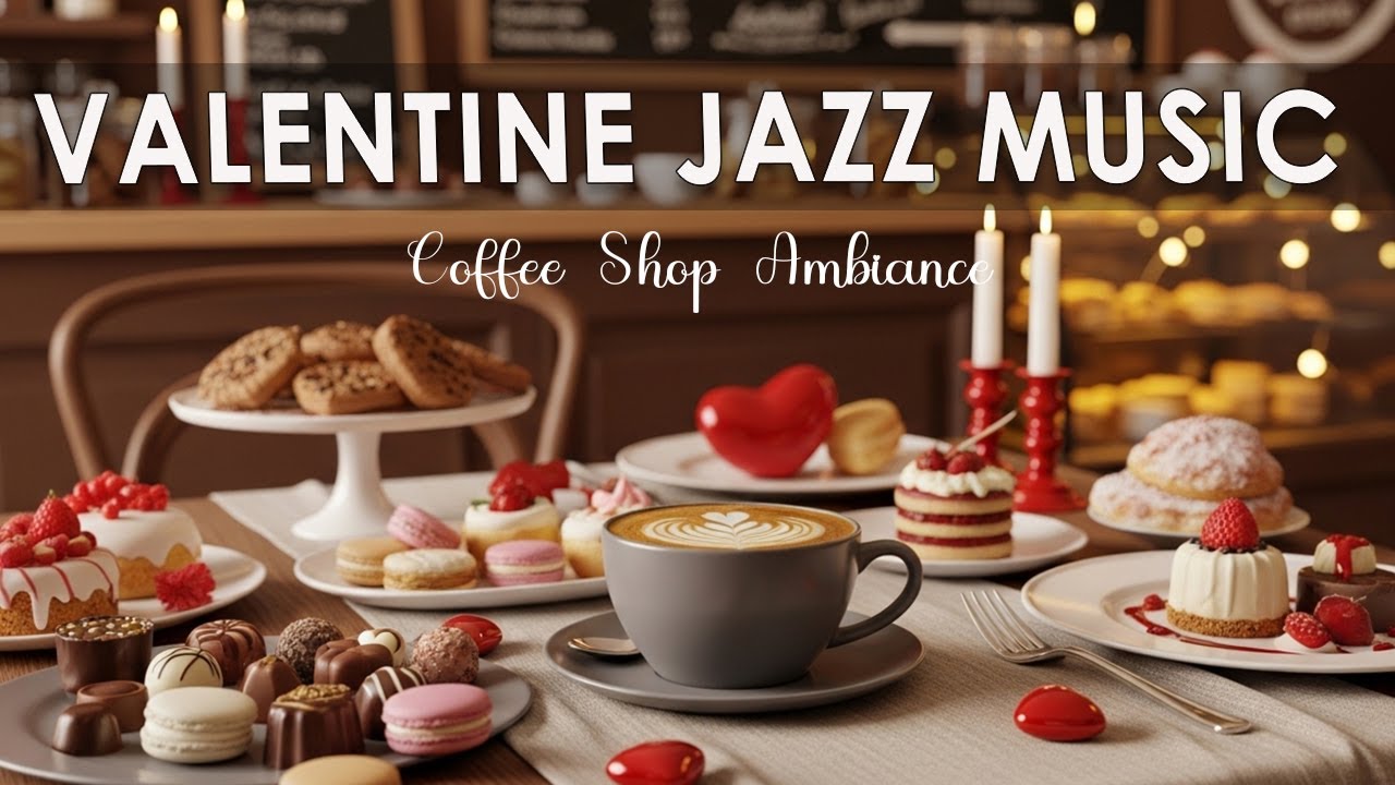 Valentine Jazz Music 💖 Coffee Shop Ambiance & Cozy Café Music for Good Mood