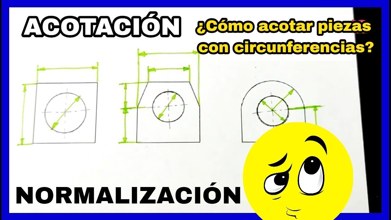 ACOTACIÓN - Piezas con circunferencias (nivel básico) 👉FÁCIL