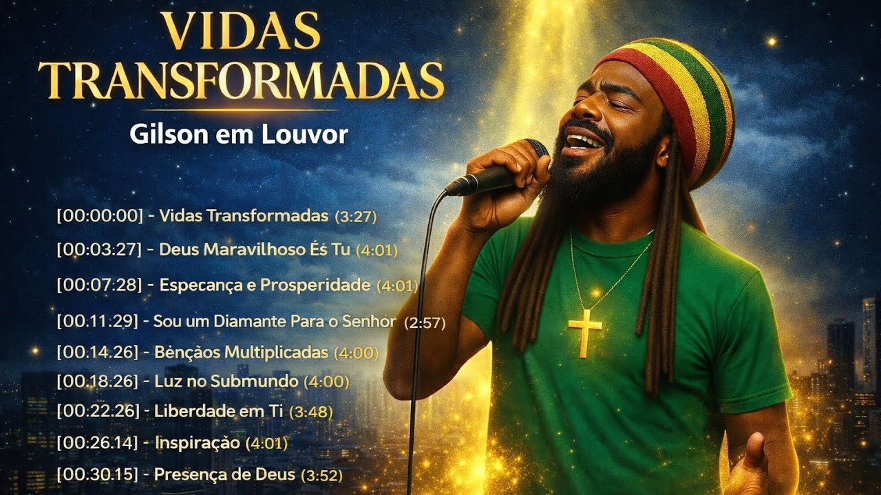 🎧 VIDAS TRANSFORMADAS – Gilson em Louvor Reggae Gospel 2026 🔥Um álbum inspirado pelo Espírito Santo,