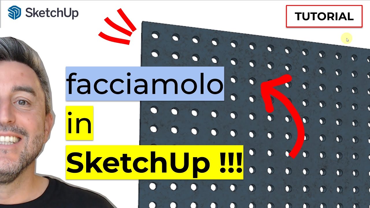 Lamiera forata in SketchUp, tutorial su come farla velocemente