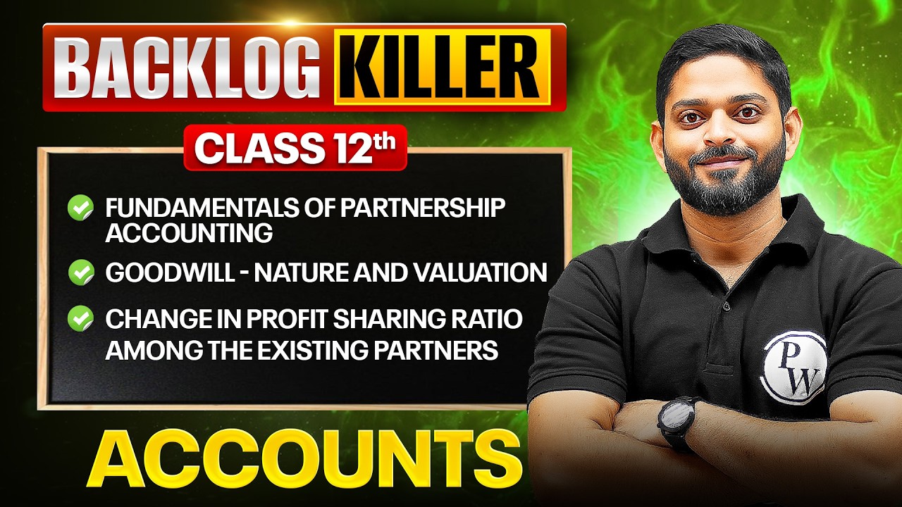 Class 12 Accounts Backlog Killer🔥 | Commerce Backlog Killer | Complete Unit Test Preparation