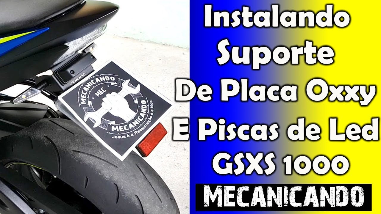 Como Montar Suporte de Placa OXXY com Piscas de Led na SUZUKI GSXS 1000