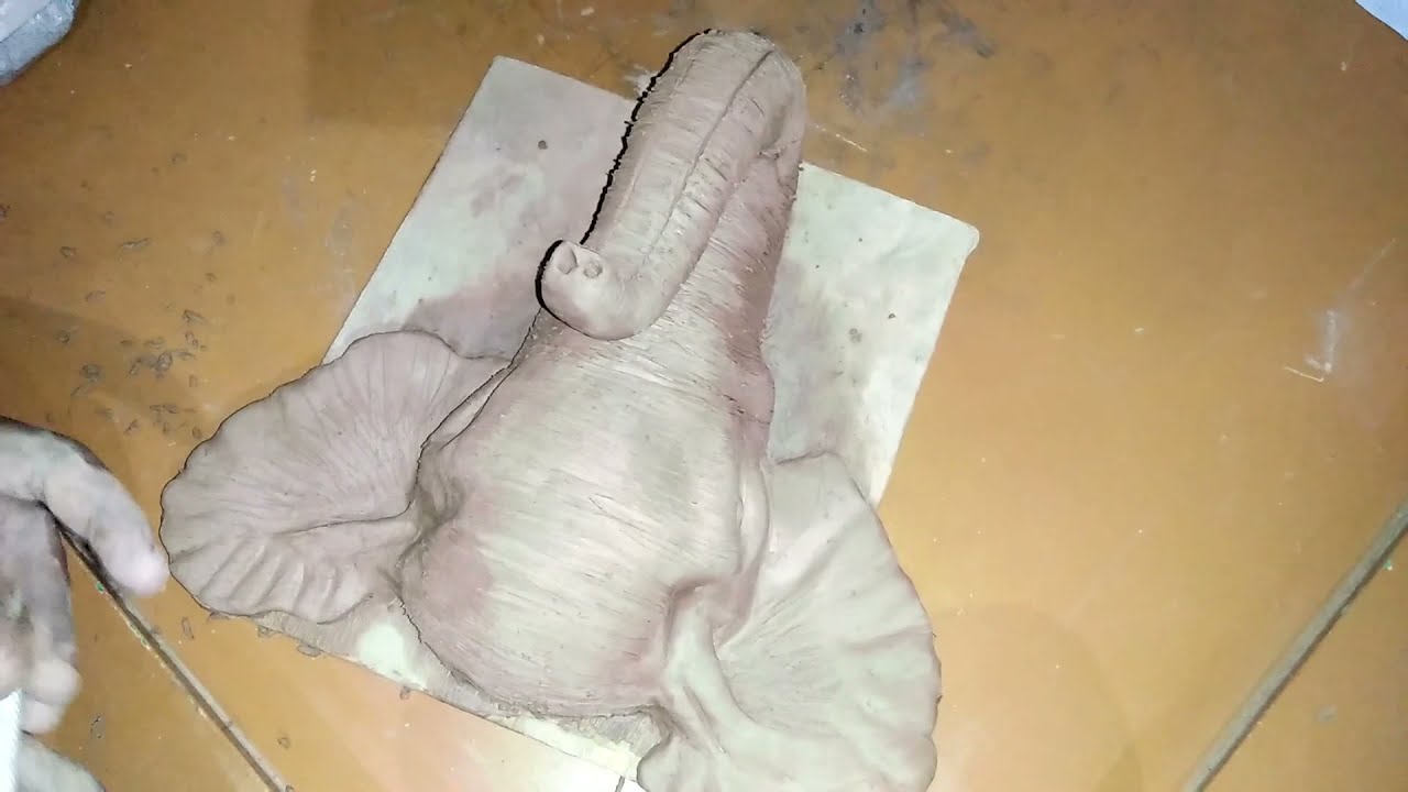 How to make an clay elephant head || easy clay modelling for beginners ||