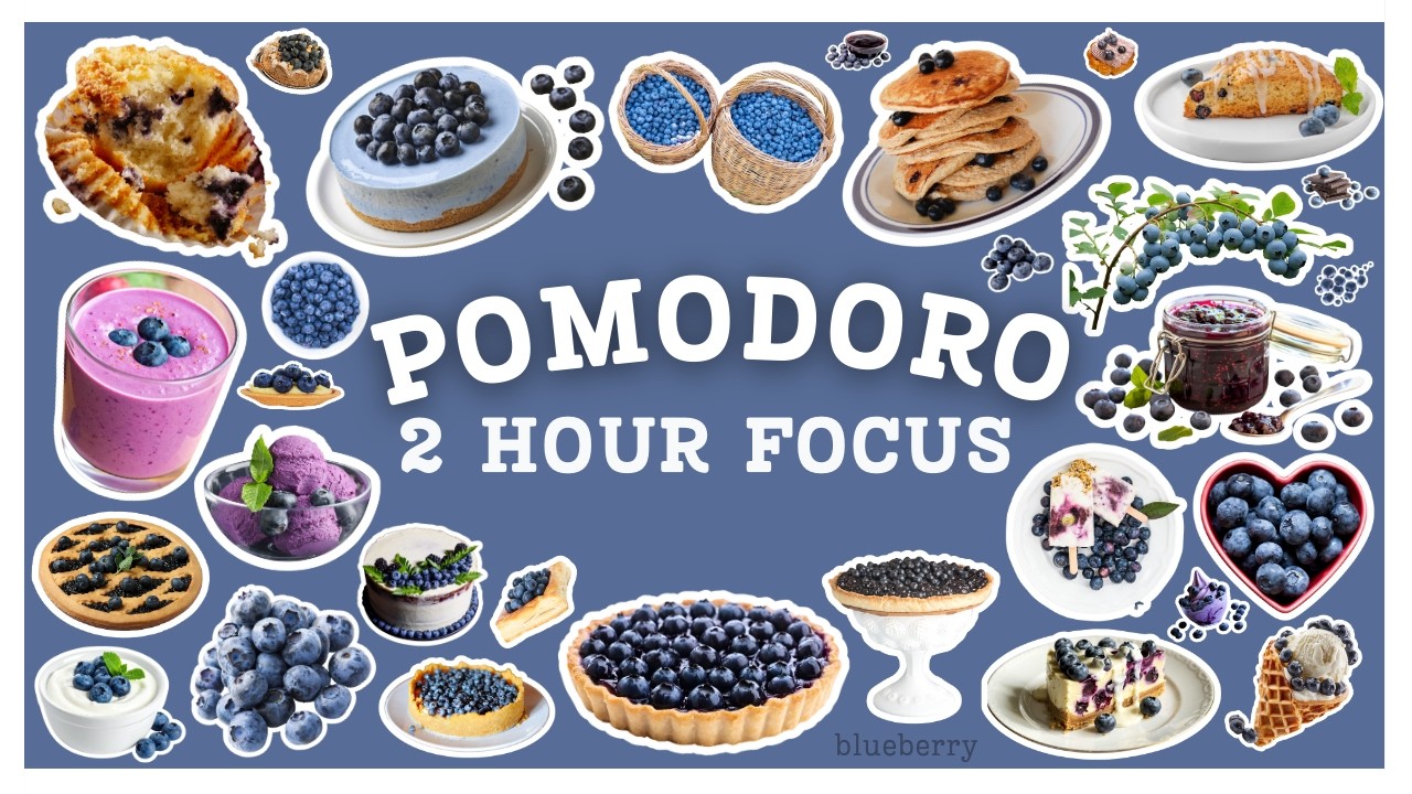 Pomodoro Study and Focus Session | 30 minutes for 4 sessions | Blueberry Treats and Fun Lo-fi Beats🫐