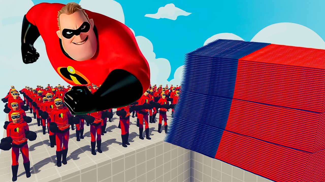 200x MR. INCREDIBLE + 1x GIANT vs EVERY GOD - Totally Accurate Battle Simulator TABS