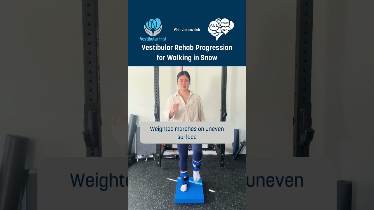 Balance + vestibular rehab to walk in winter snow #vestibular #balance @allinyourheadpt