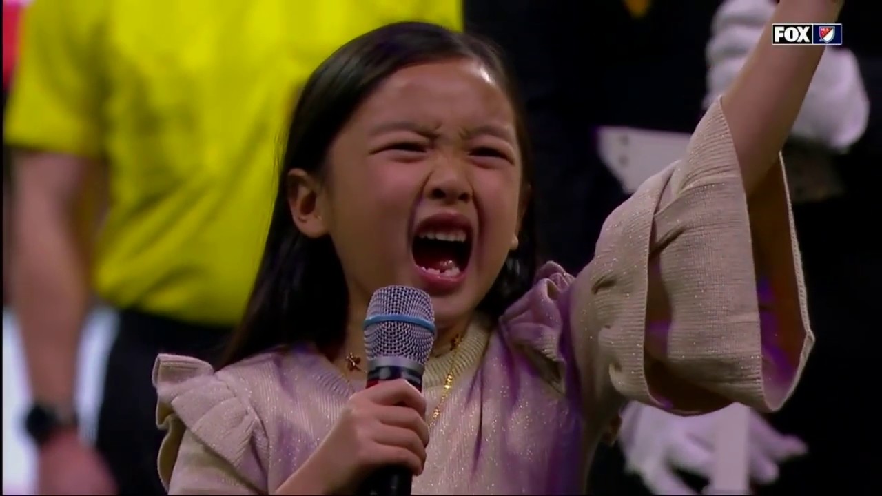 7 year old #MaleaEmma crushes the national anthem AGAIN at 2018 MLS Cup