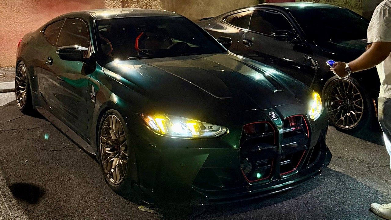 POV RIPPING A 2025 BMW M4 CS AT NIGHT WITH FRIENDS‼️