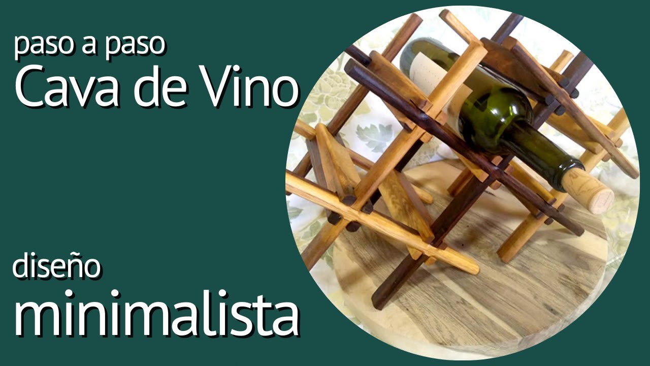 Como Hacer Cava de Vino en Madera Maciza - Diseño Minimalista - Paso a Paso