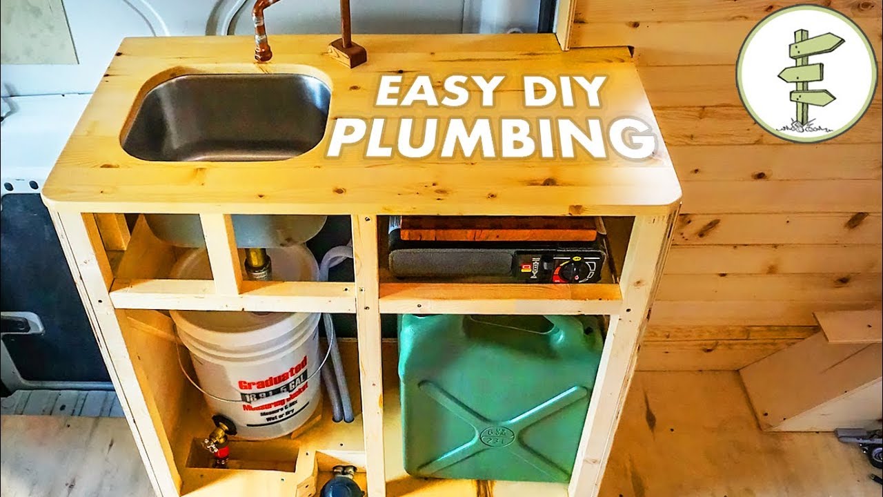 Cheap & Easy DIY Camper Van Plumbing System - Van Life
