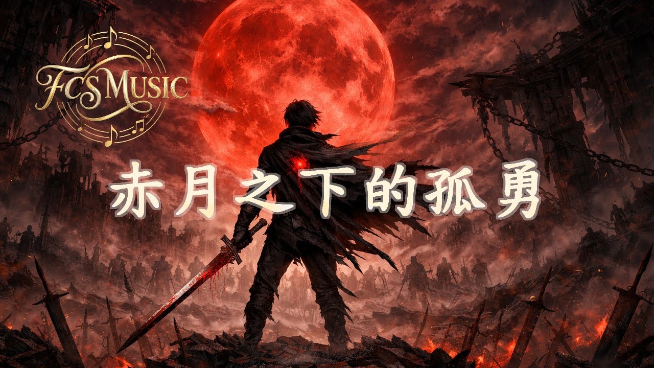 FCS —《赤月之下的孤勇》史詩歌曲『今晚我就是戰場最後的脈動，一直到黎明逼退赤紅』 （Lyrics動態歌詞） 戰爭 × 孤獨 × 反抗 × 命運 × 勇氣 × 黑暗 × 末日