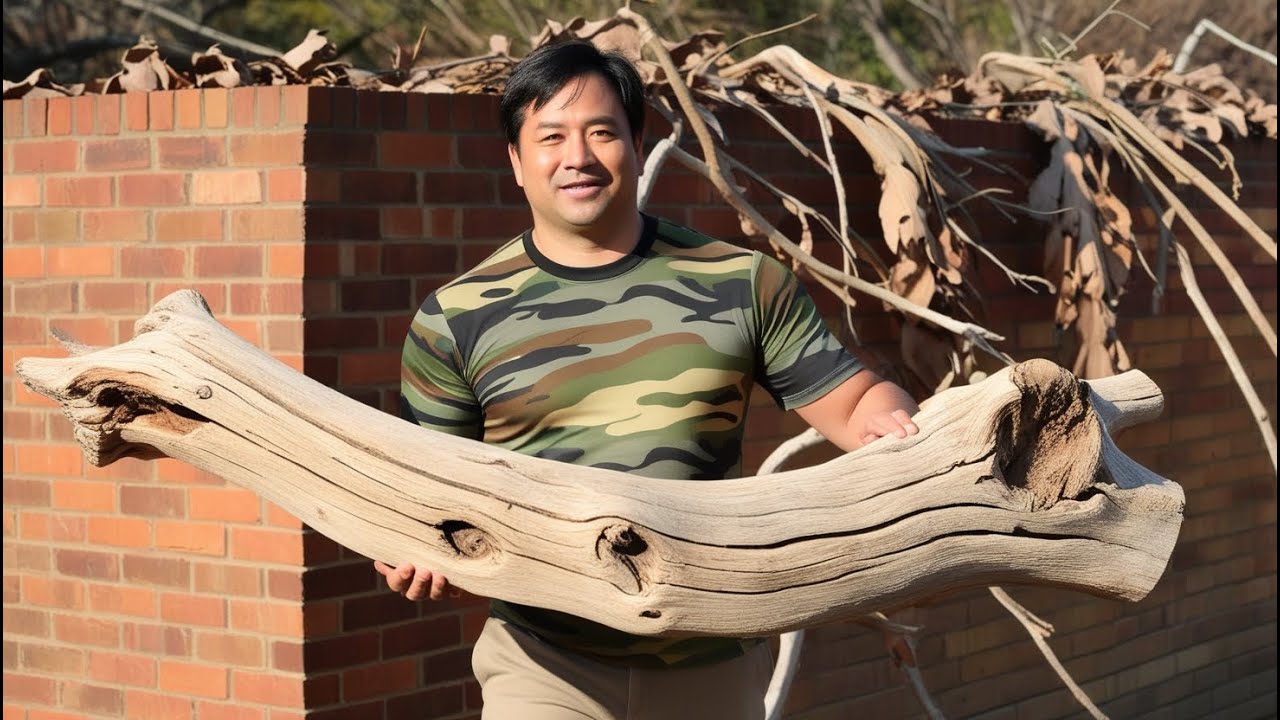 💡Talented Woodworker: Using a Uniquely Curved Branch to Create a Striking Focal Point for the Table