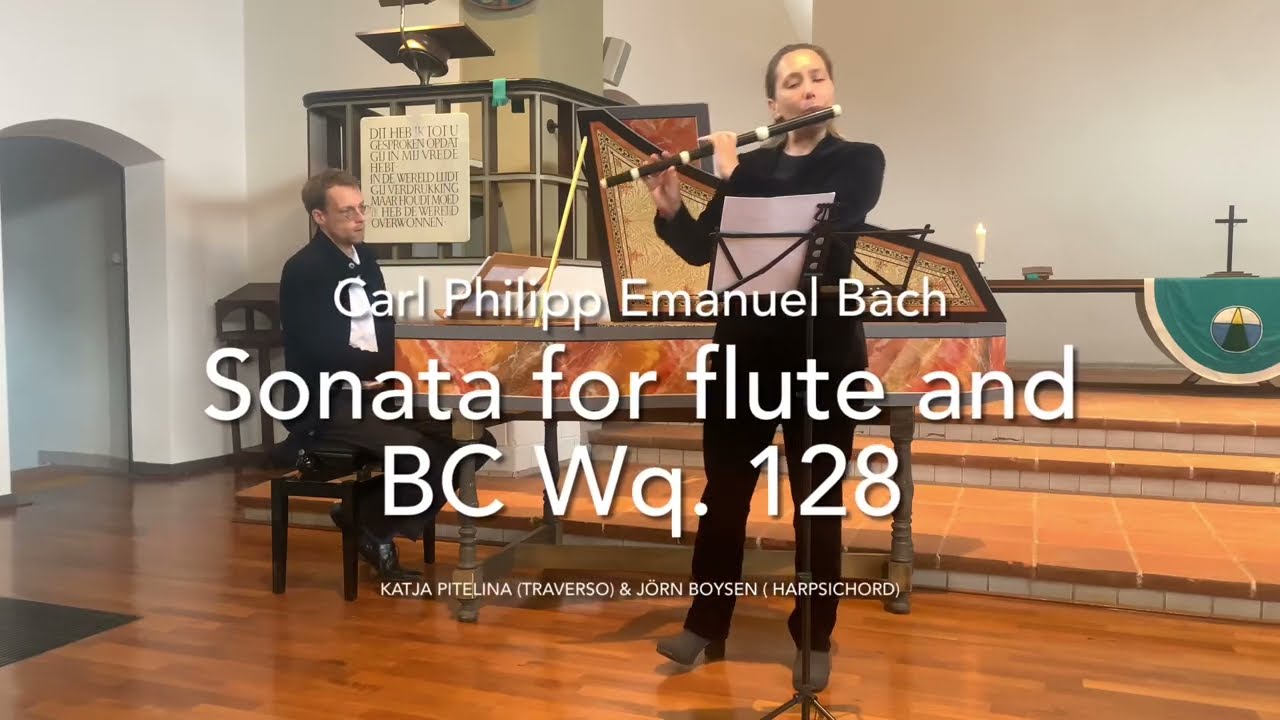 Carl Philipp Emanuel Bach Sonata for Flute and BC Wq.128