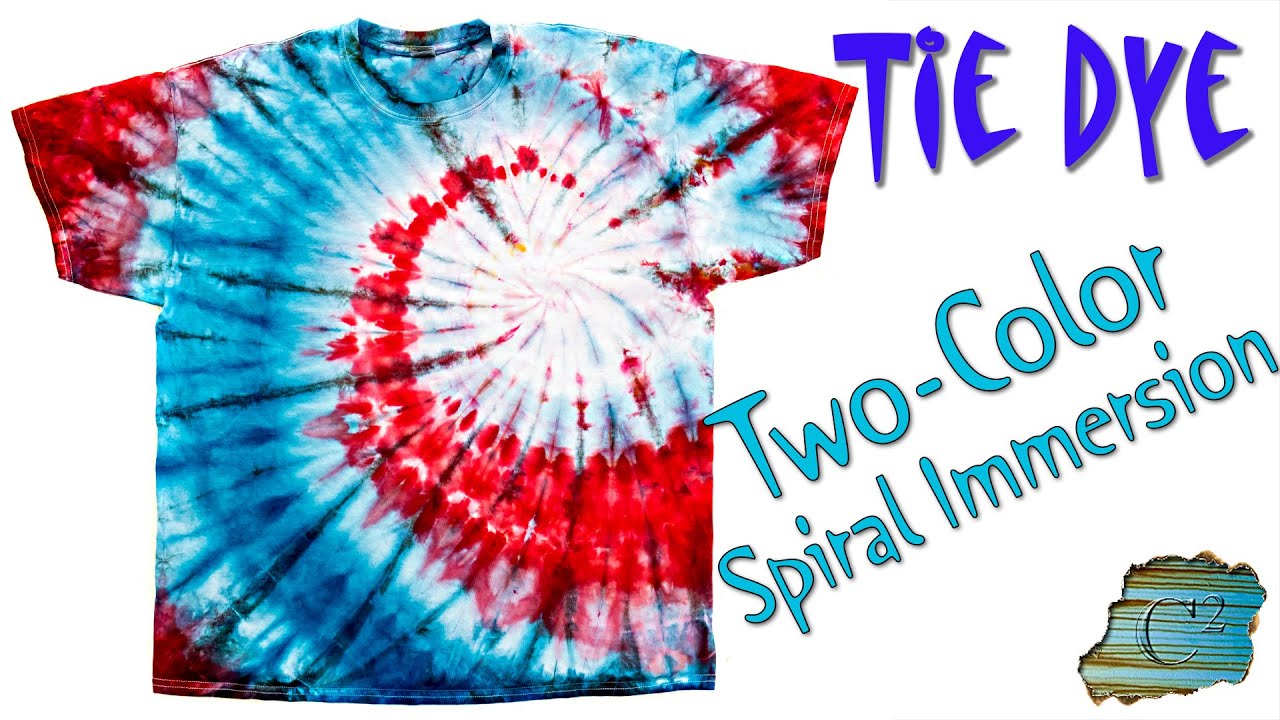 Tie Dye:  Two-Color Spiral Infusion [Vertical, Low Immersion, Ice Dye]