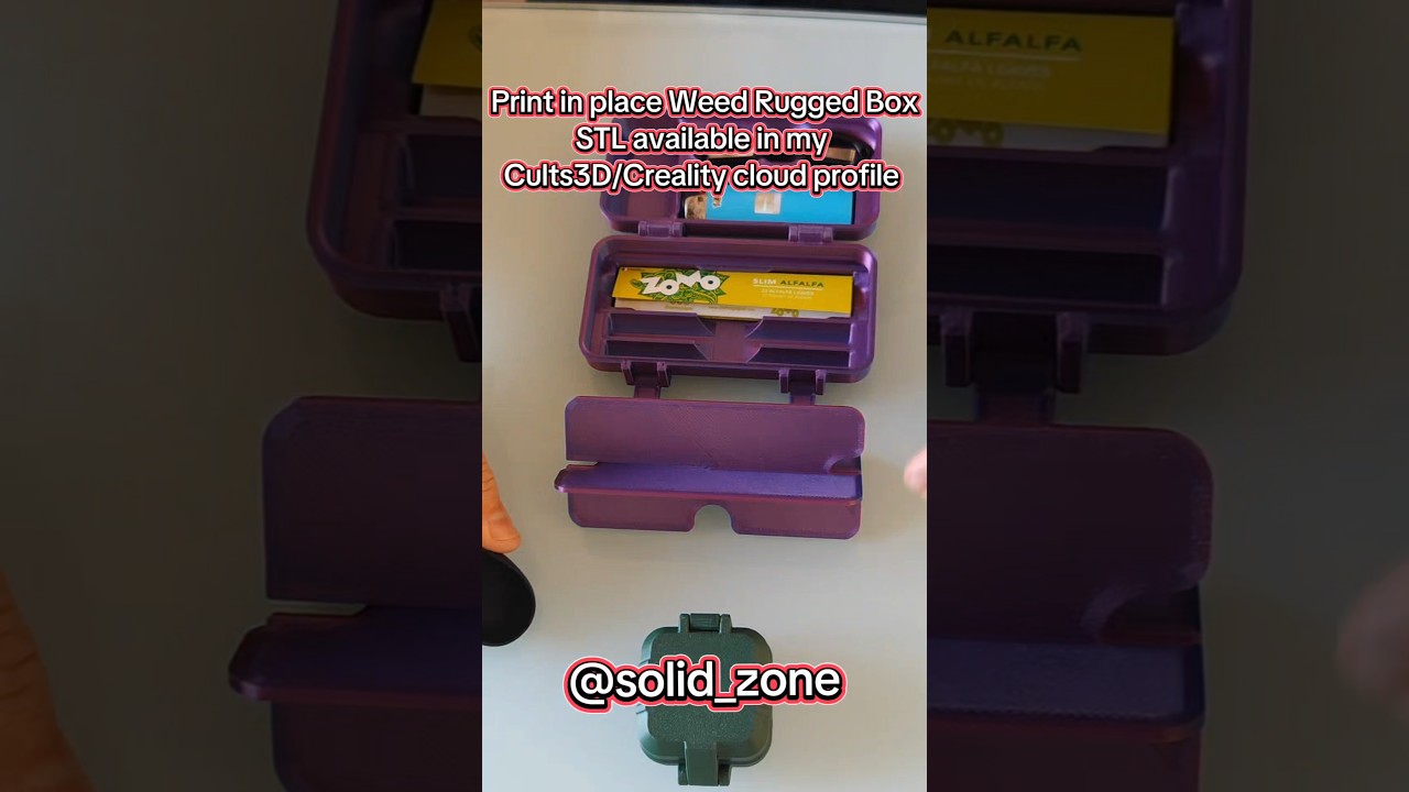 Print in place Weed Rugged Box #weed #3d #smoke #case #box #custom #tabacaria #viral #trending #diy