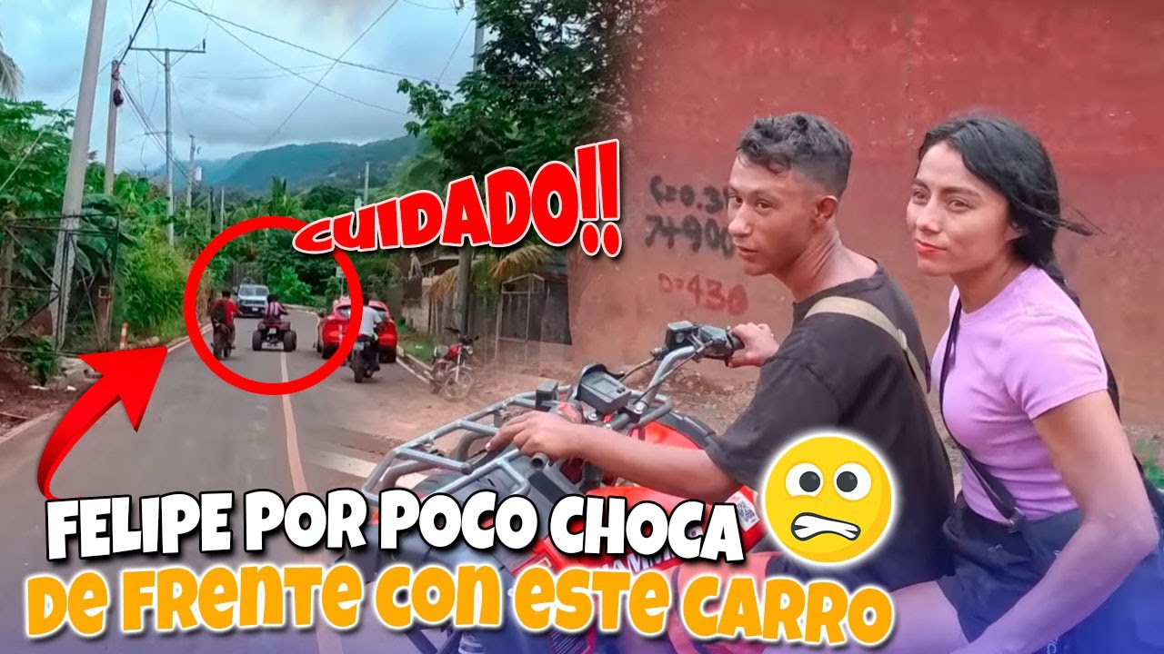 FELIPE se metió de un solo y por poco choca de frente  con este carro😮