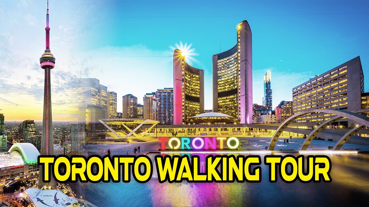 Toronto Christmas ❄️ 🎄 Walking Tour 4K 🇨🇦 |Downtown, CN Tower & Dundas  & Nathan Phillips Square