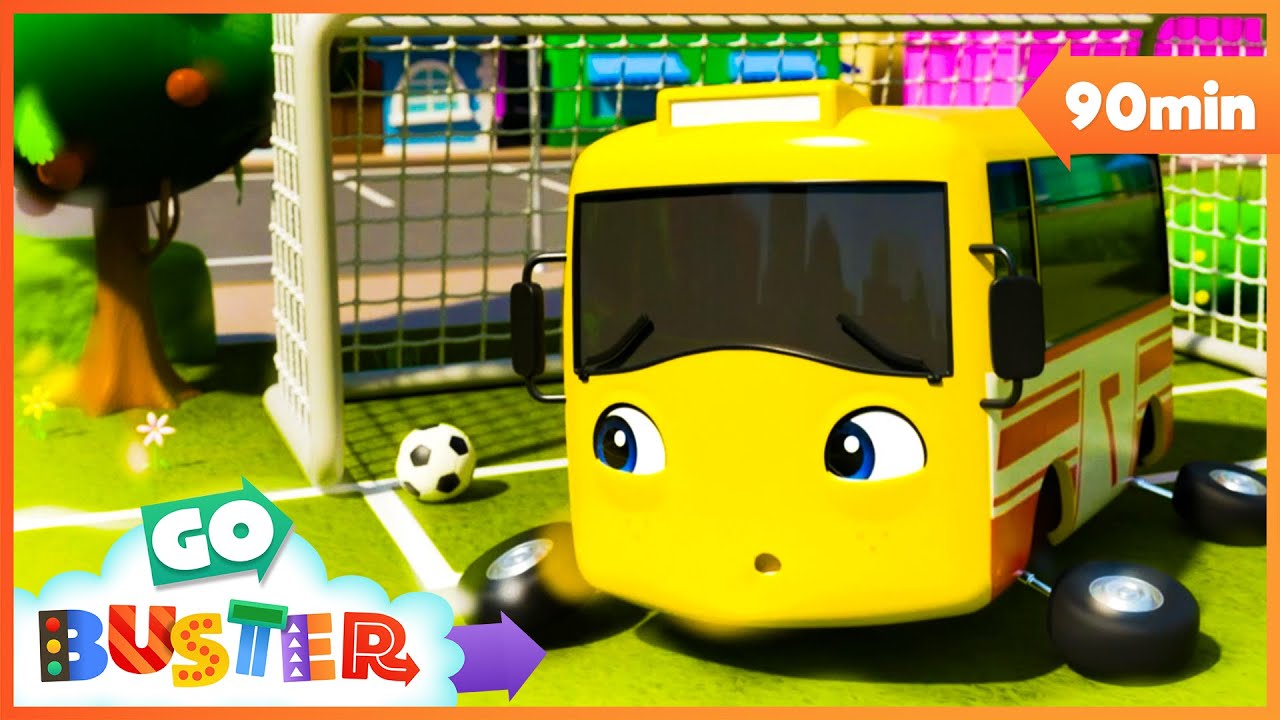 ⚽ The Soccer Finals - Buster is Nervous! ⚽ | Go Learn With Buster | Videos for Kids