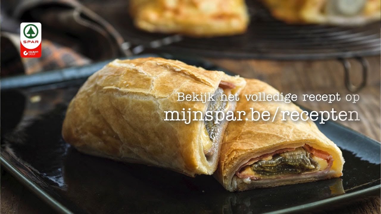 Witlof met ham en kaas in bladerdeeg