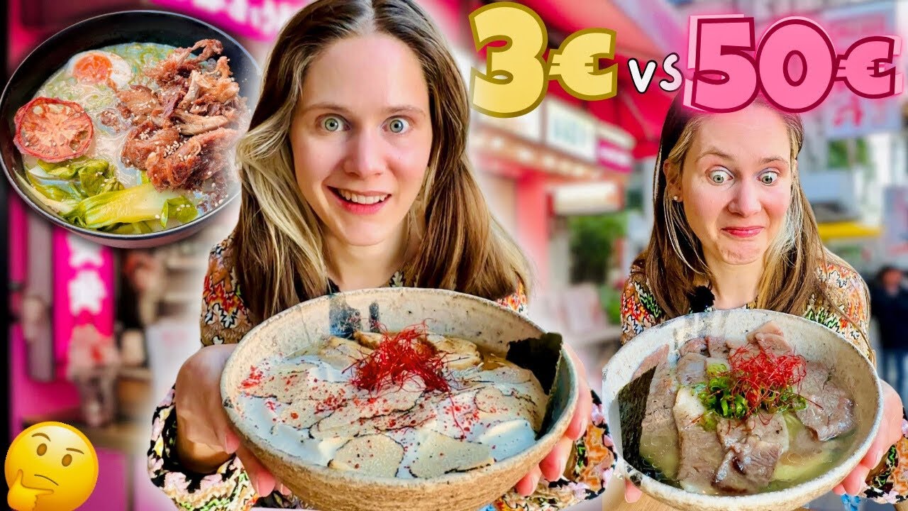 3 € vs. 50 € Ramen in Berlin 🍜: schmeckt man den Unterschied?!