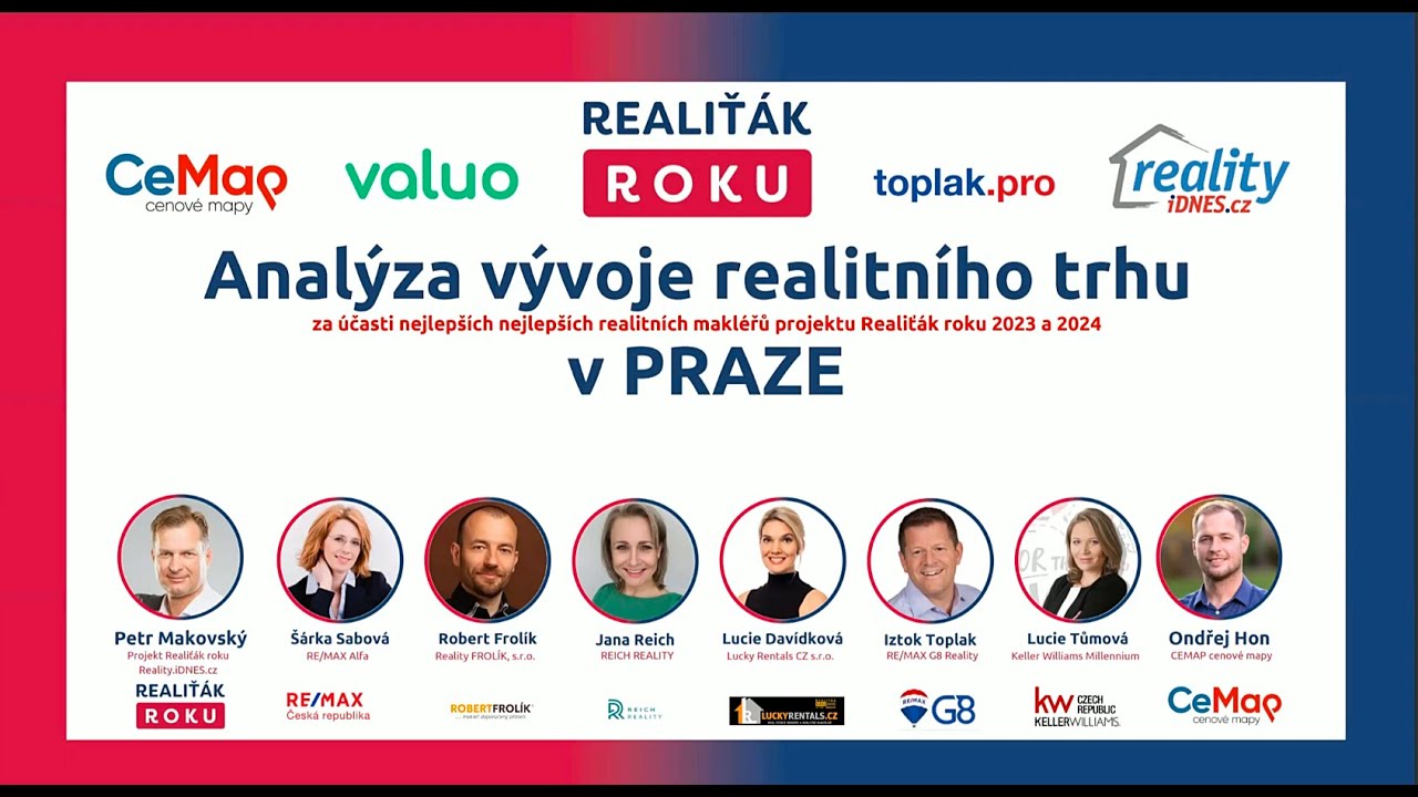 📈 Analýza realitního trhu v PRAZE s TOP realitními makléři projektu REALIŤÁK ROKU - srpen 2024