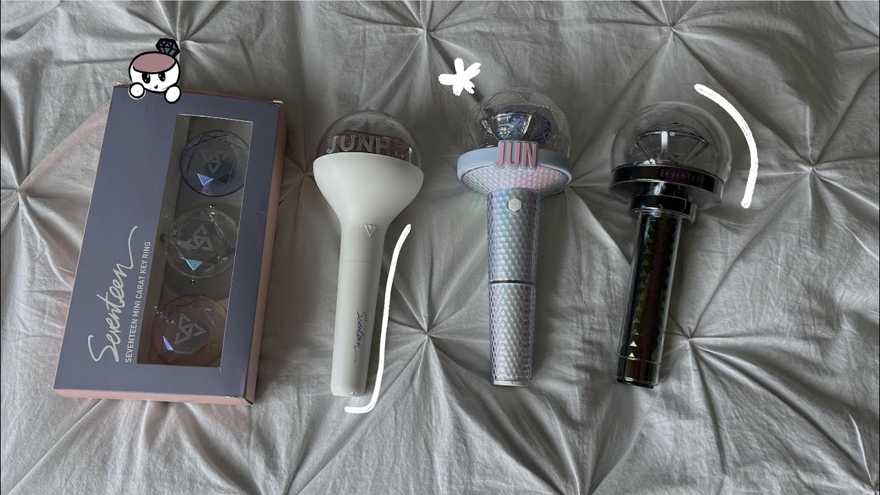 unboxing seventeens lightstick: caratbong ver. 3 and comparison with previous versions