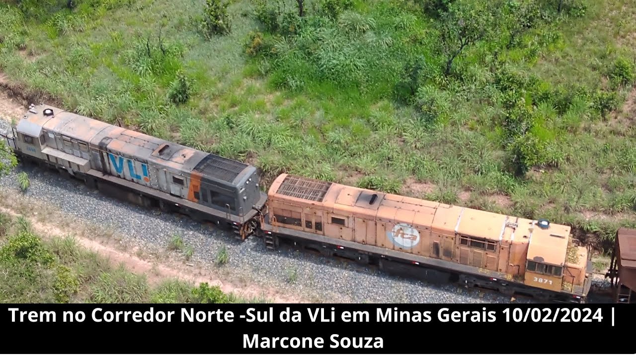 COMO FOI A PASSAGEM DO Trem no Corredor Norte -Sul da VLi em Minas Gerais 10/02/2024 | Marcone Souza