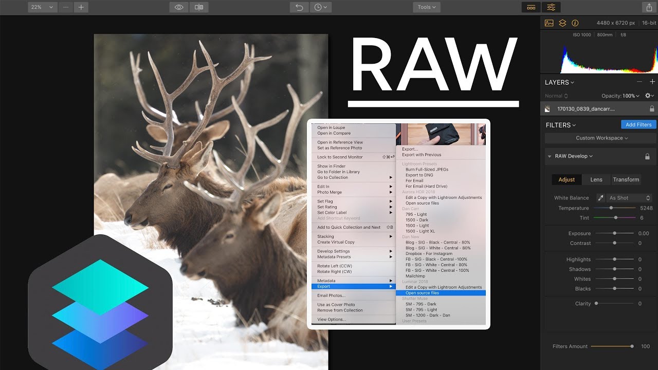 How to Correclty Open RAW Files in Luminar from Lightroom