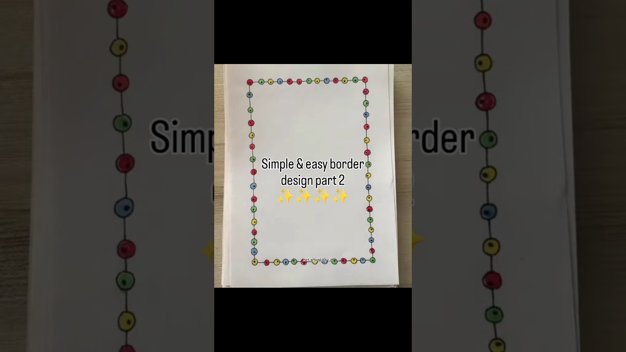 simple easy border design part 2 ✨✨✨