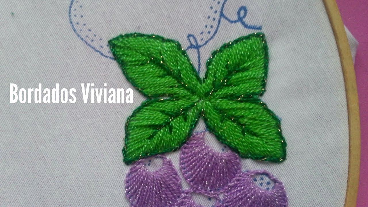 Bordado fantasía HOJA DE UVAS