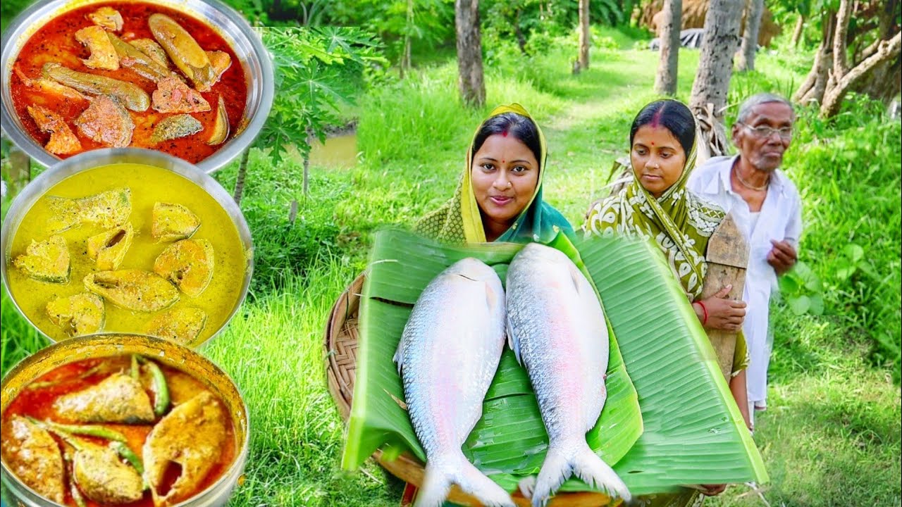 ইলিশের মরশুমে সেরা তিনটি ইলিশ মাছের রেসিপি বেগুন ইলিশ,সরষে ইলিশ,ইলিশ মাছ ভাপা || hilsha fish recipe