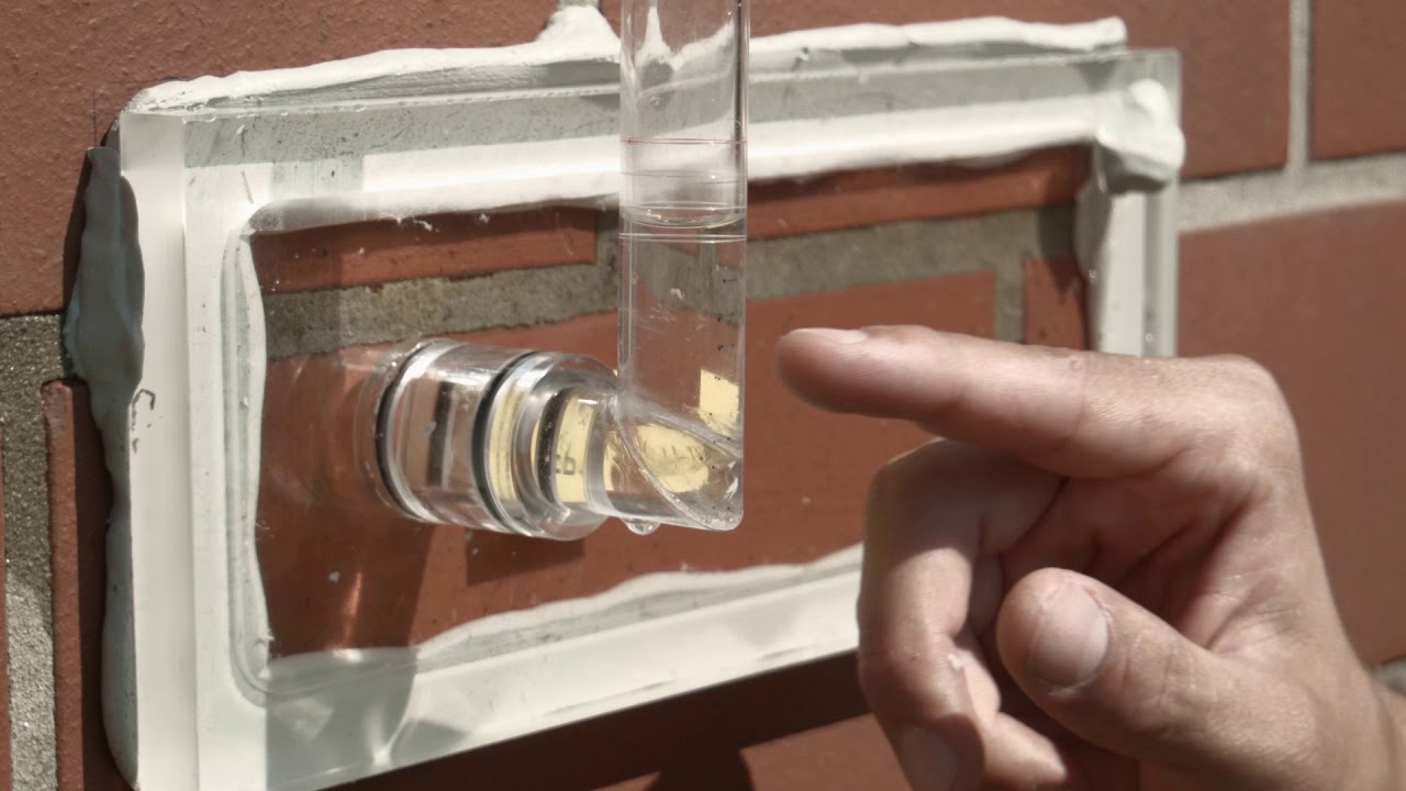 Freilandversuche - Wasseraufnahme an Fassaden mit Franke-Platte