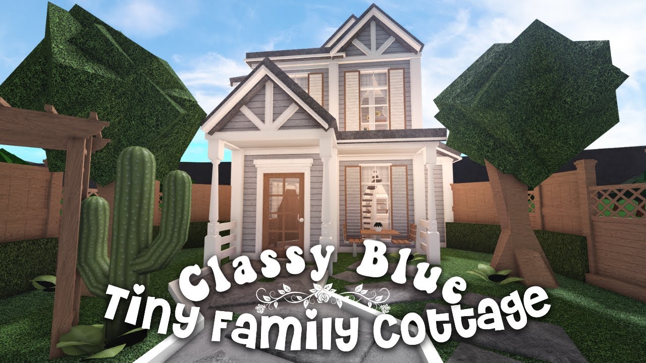 Minami Oroi Bloxburg Speedbuild and Tour Classy Blue Two-Story Family Tiny Cottage