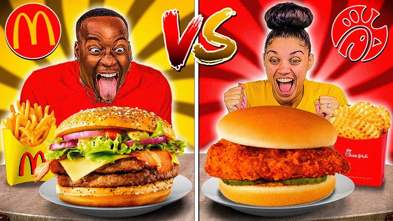 MCDONALDS VS CHICK-FIL-A FOOD CHALLENGE