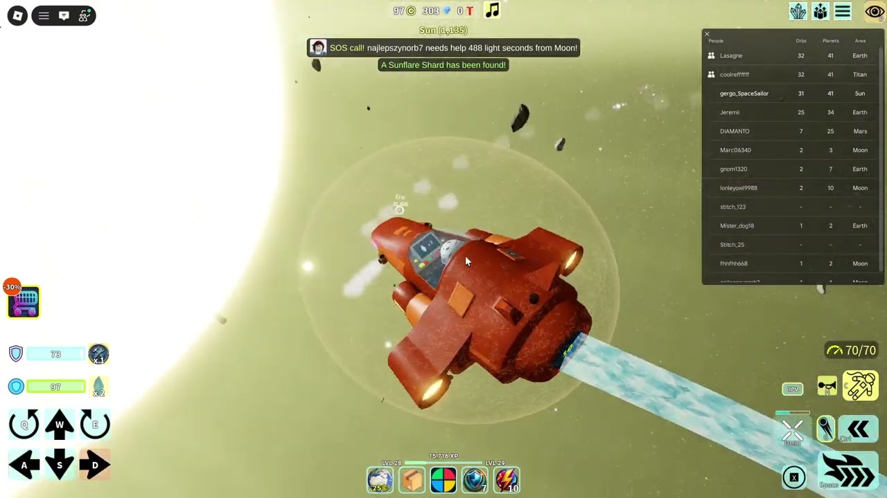 Roblox | The Space Simulator: Where's the sun Orb?